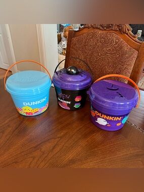Dunkin Buckets Lot - Halloween 2024 & 2025 Spider AND Easter 2025